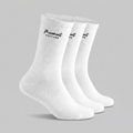 White Embroidered Movement Culture Crew Socks (3 pack)